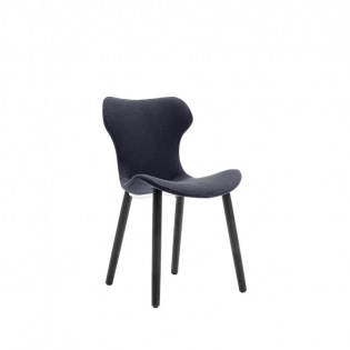 PAPILIO SHELL Stuhl mit Holzgestell, gepolstert