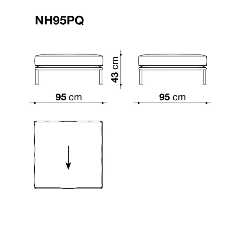B&B Italia NOOCH OUTDOOR Sofa Hocker - 95 x 95 cm