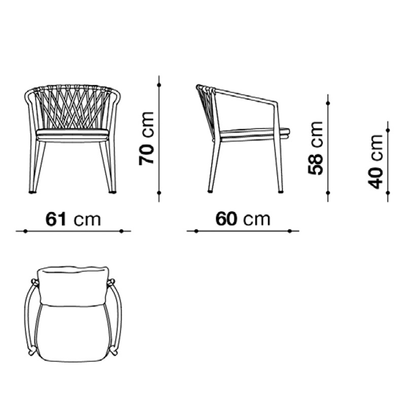 ERICA Stapelstuhl - Sitzhöhe 45 cm