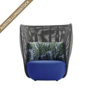 B&B Italia OUTDOOR BAY Sessel, hohe Rückenlehne, Royal-Blue
