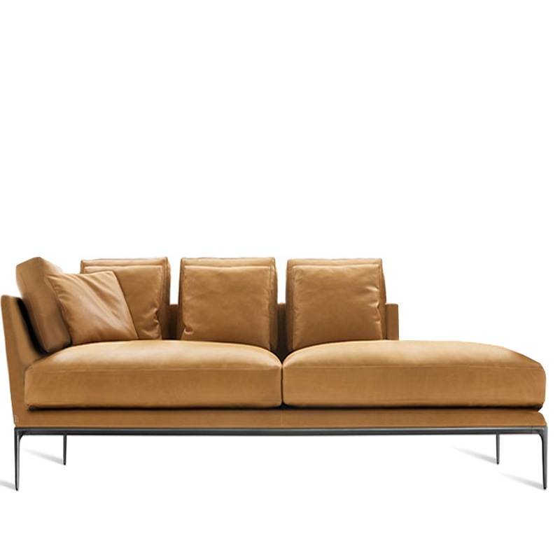 B&B Italia ATOLL Chaiselongue mit 4 Rückenkissen 248 cm