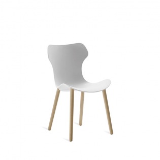 B&B Italia PAPILIO SHELL Stuhl, Holzgestell